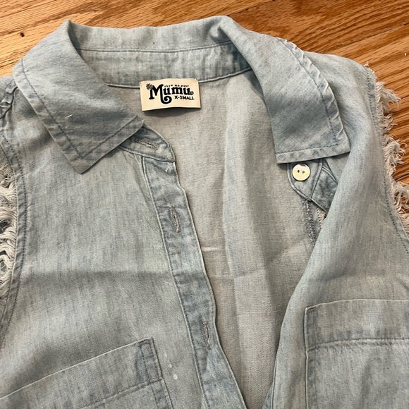 Show Me Your MuMu Vicki Shirt Dress Denim - Picture 8 of 10